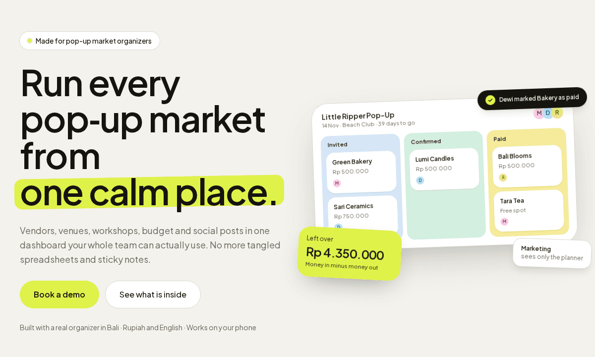 Market Organizers